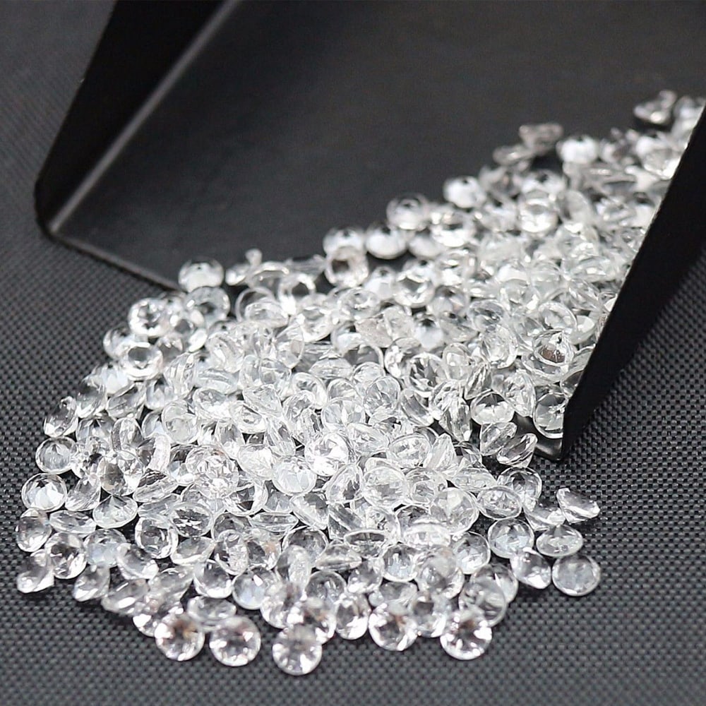 White Topaz 3 MM Round Diamond Cut 100 Pieces (1 of 2)