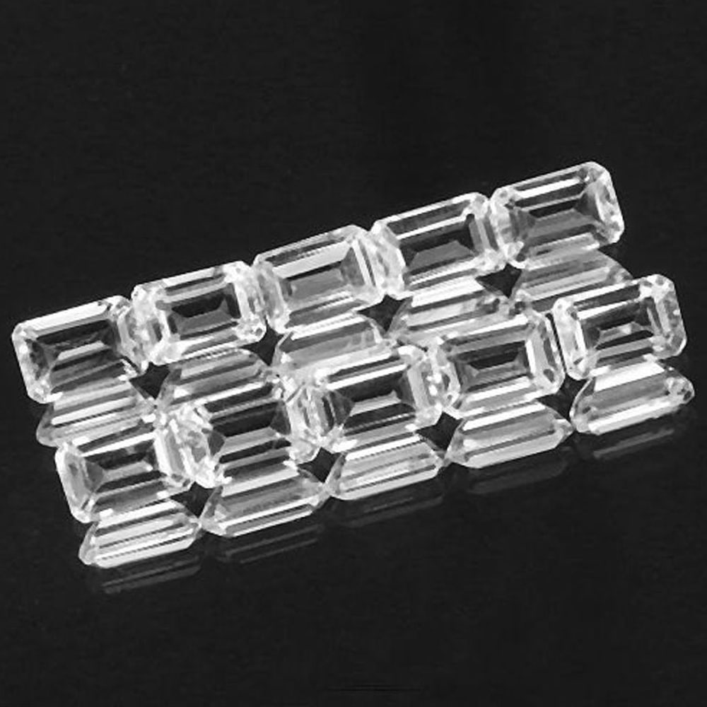 White Topaz 8x6 MM Octagon Faceted Cut 20 Pieces (1 of 2)