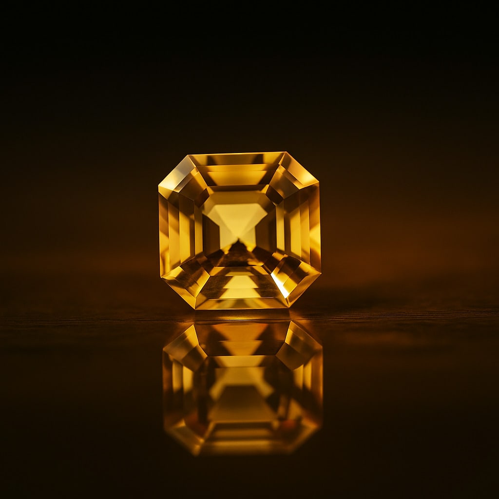 Natural Citrine 10.1 Ct Square Cut Gemstone (1 of 5)