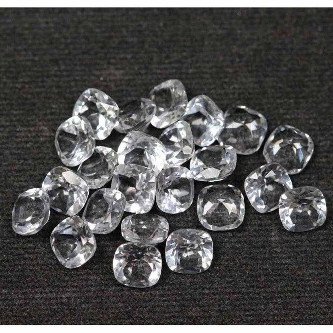White Topaz 5 MM Cushion Faceted Cut 50 Pieces (1 of 1)