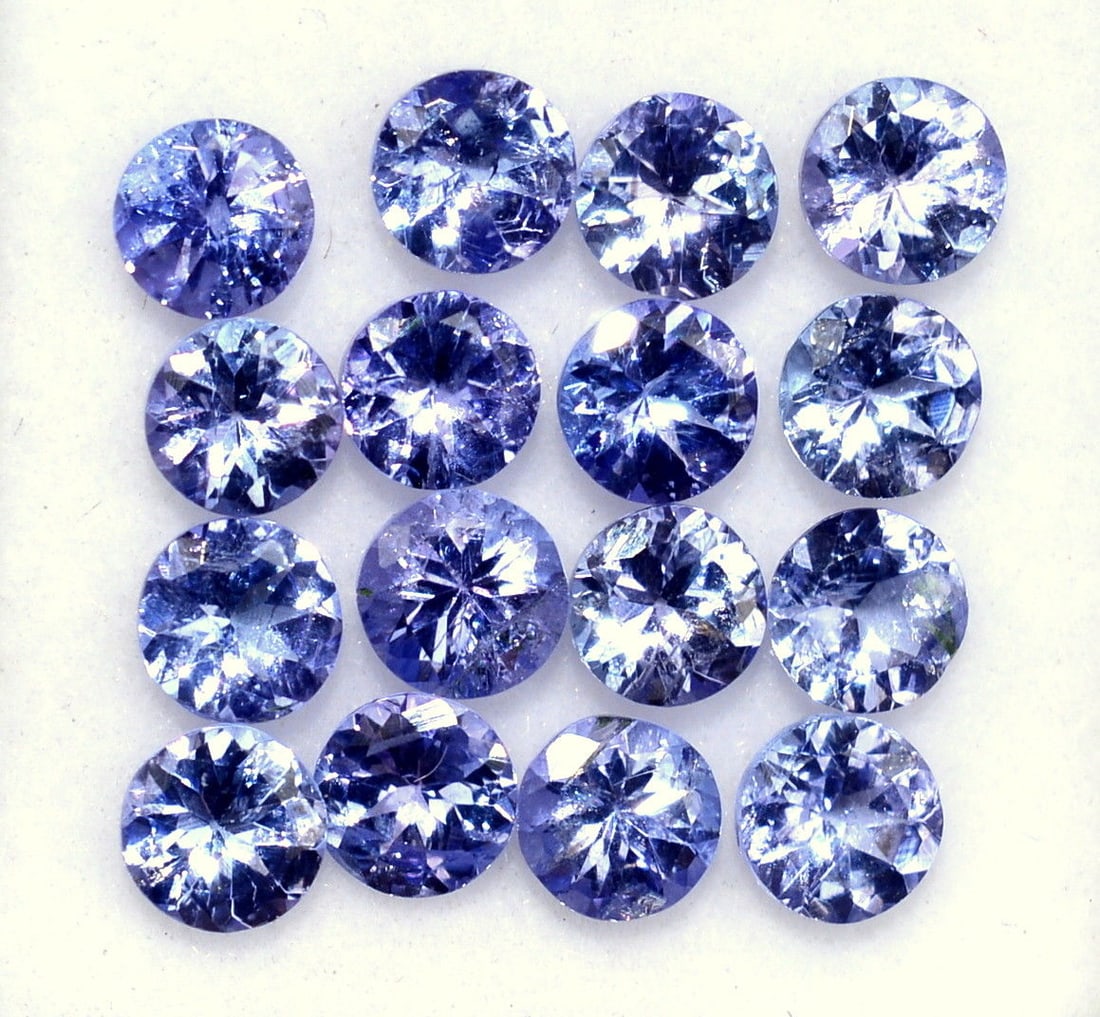 Tanzanite 4 MM Round Faceted Cut 50 Pieces (1 of 5)