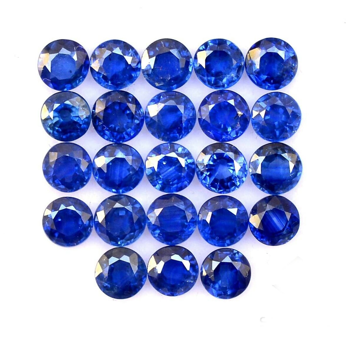 Blue Sapphire 3 MM Round Faceted Cut 50 Pieces (1 of 3)