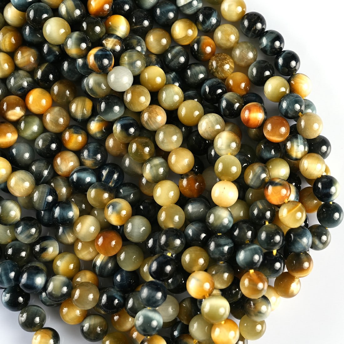 Tiger's Eye Pietersite Gemstone 6 MM Round Smooth Beads 10 Strand (1 of 6)
