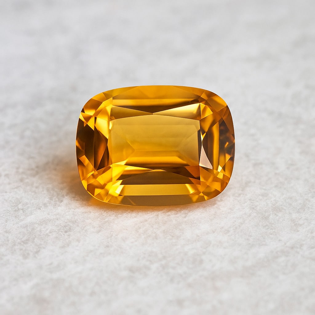 Natural Citrine 9.2 Ct Cushion Cut Gemstone (1 of 5)