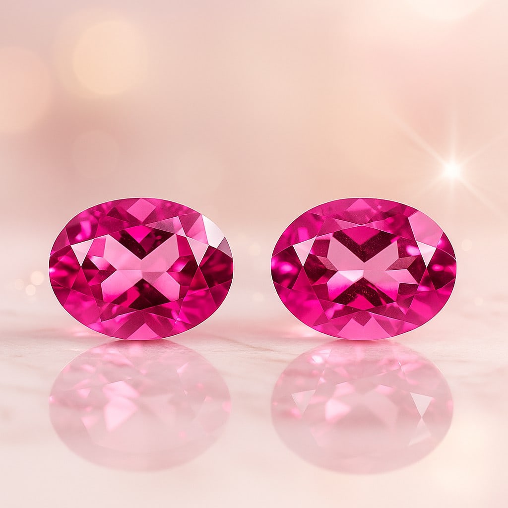 Natural Pink Topaz 3 Ct Oval Cut Gemstone (1 of 5)