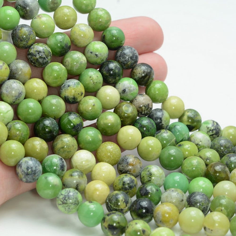 Natural Chrysoprase Gemstone 6 mm Round Smooth Plain Beads 10 Strand (1 of 3)