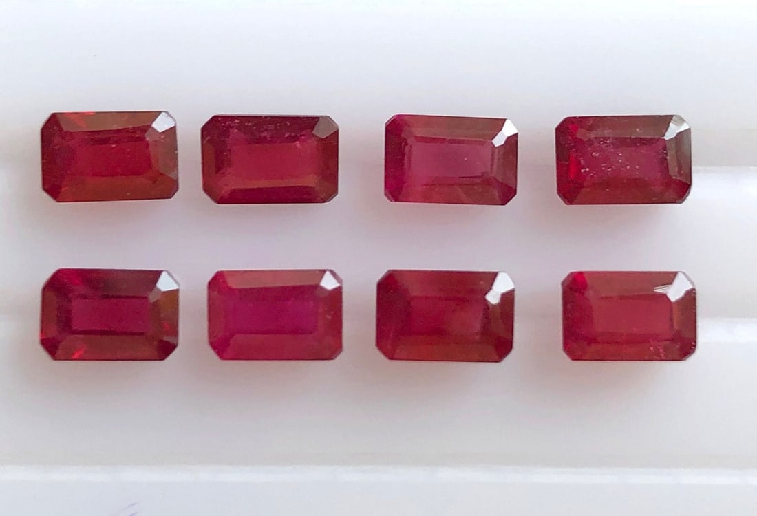 Ruby 5x3 MM Octagon Faceted Cut 20 Pieces (1 of 2)