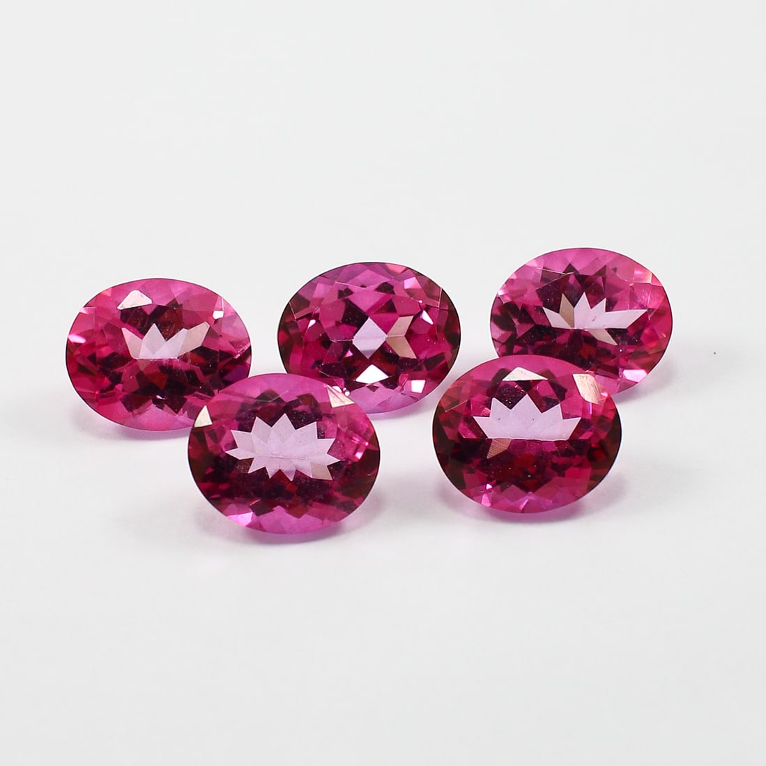 Natural Pink Topaz 10x12 MM Oval Faceted Cut 5 Pieces (1 of 8)