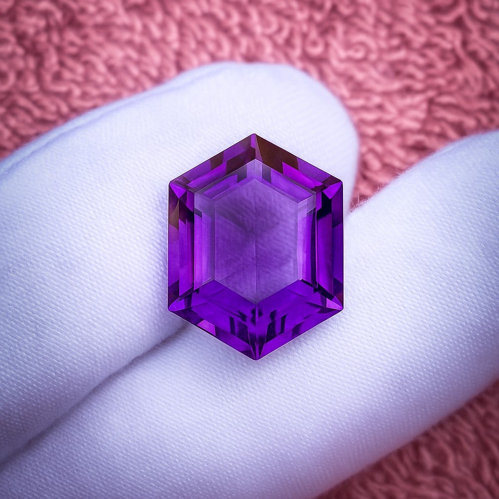 Natural Amethyst Fancy Faceted Cut 14.10 Cts. Gemstone: Natural Amethyst Fancy Faceted Cut 14.10 Cts. Gemstone Gemstone : Amethyst Shape : Fancy Size : 19X15X10 MM Color : Purple Type : Faceted Cut Quantity : 1 Pieces Weight : </
