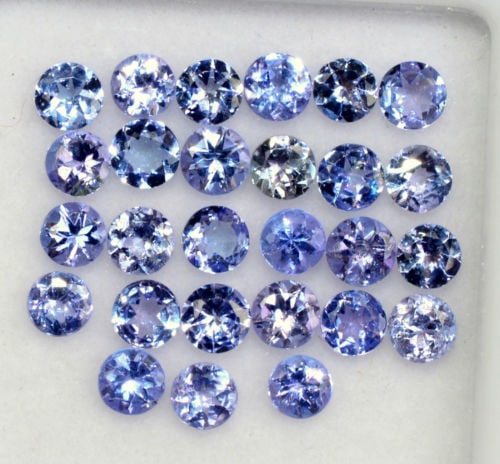 Tanzanite 2.5 MM Round Faceted Cut 50 Pieces (1 of 4)
