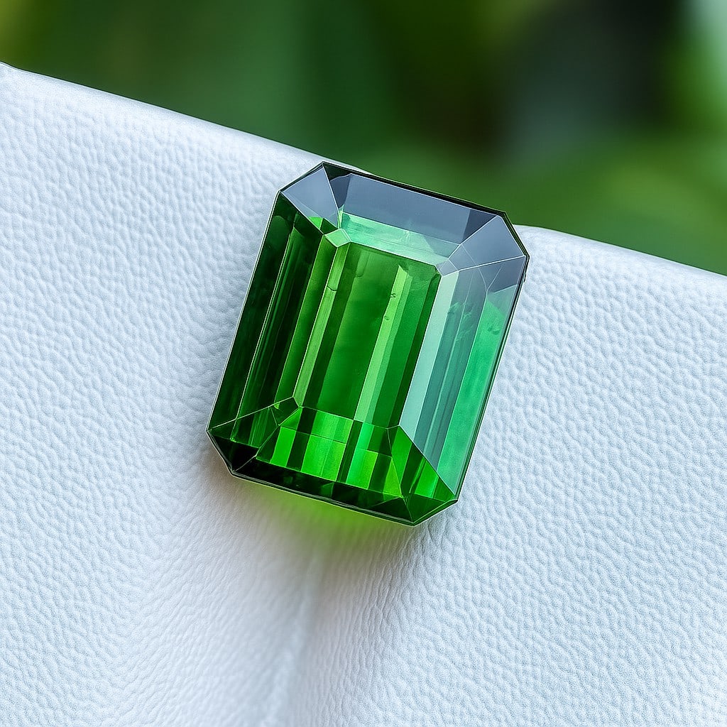 Natural Green Tourmaline Octagon Faceted Cut 5.35 Cts. Gemstone: Natural Green Tourmaline Octagon Faceted Cut 5.35 Cts. Gemstone Green Tourmaline Shape : Octagon Size : 11x8.5x6 MM Color : Green Type : Faceted Cut Quantity : 1 Piece Weight :