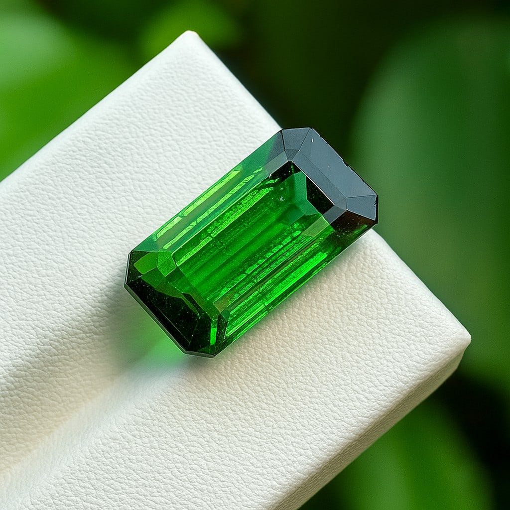 Natural Green Tourmaline Octagon Faceted Cut 6.65 Cts. Gemstone: Natural Green Tourmaline Octagon Faceted Cut 6.65 Cts. Gemstone Green Tourmaline Shape : Octagon Size : 15x8x6 MM Color : Green Type : Faceted Cut Quantity : 1 Piece Weight : </