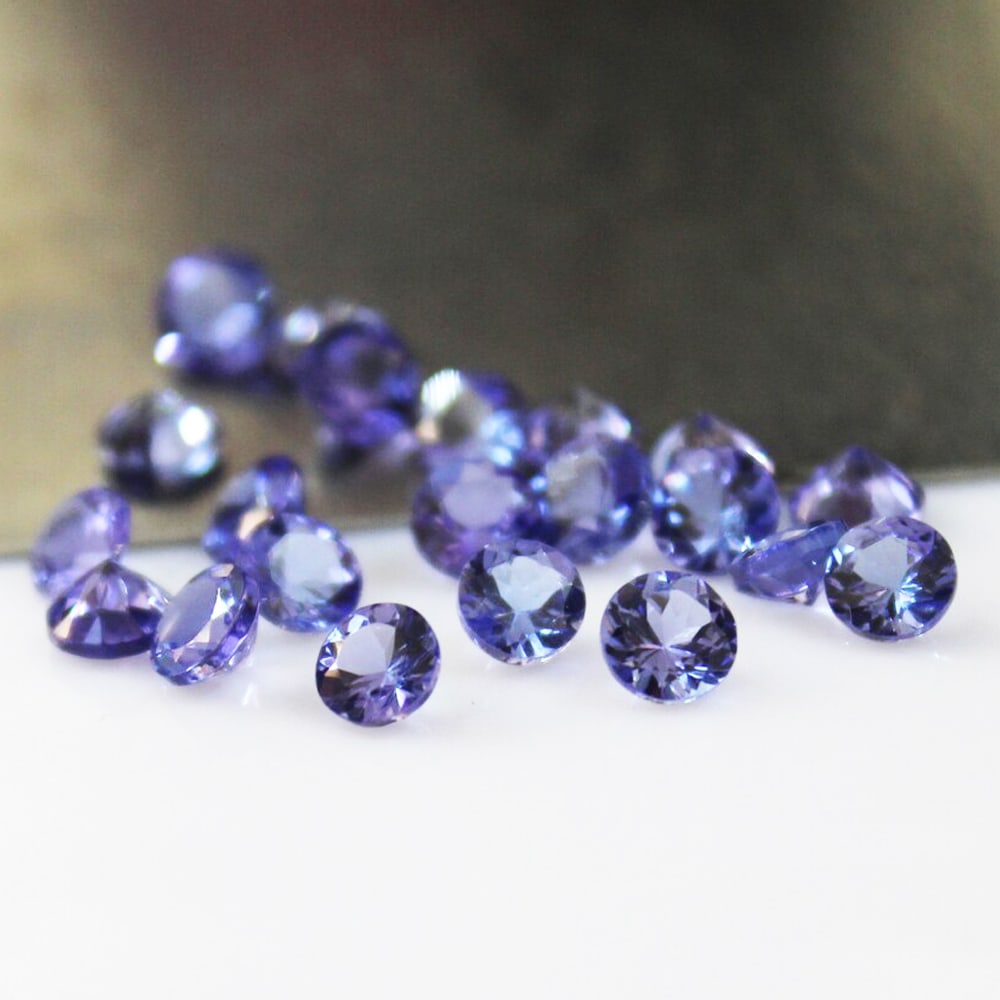 Tanzanite 3.5 MM Round Faceted Cut 50 Pieces (1 of 4)