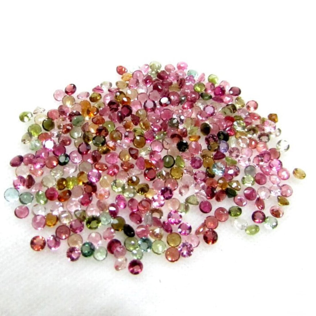 Multi Tourmaline 1.75 MM Round Diamond Cut 250 Pieces (1 of 1)