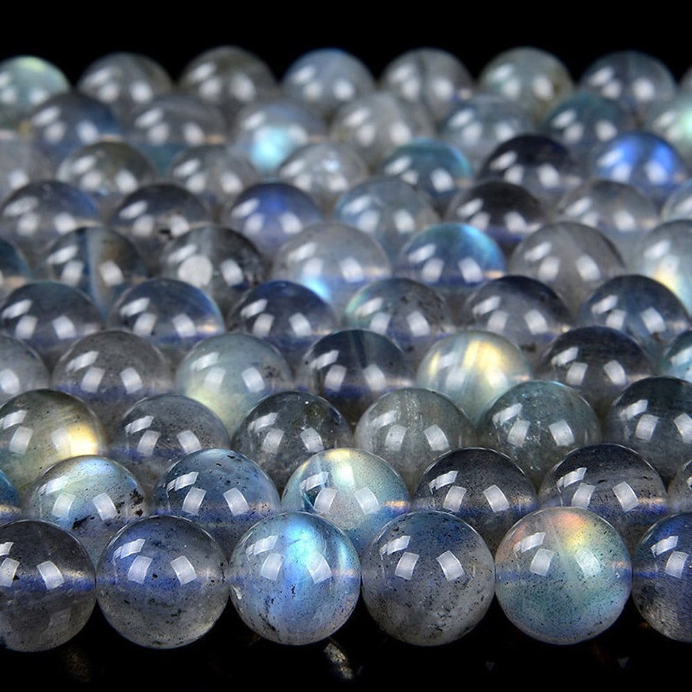Natural Labradorite Gemstone 4 mm Round Smooth Plain Beads 10 Strand (1 of 3)
