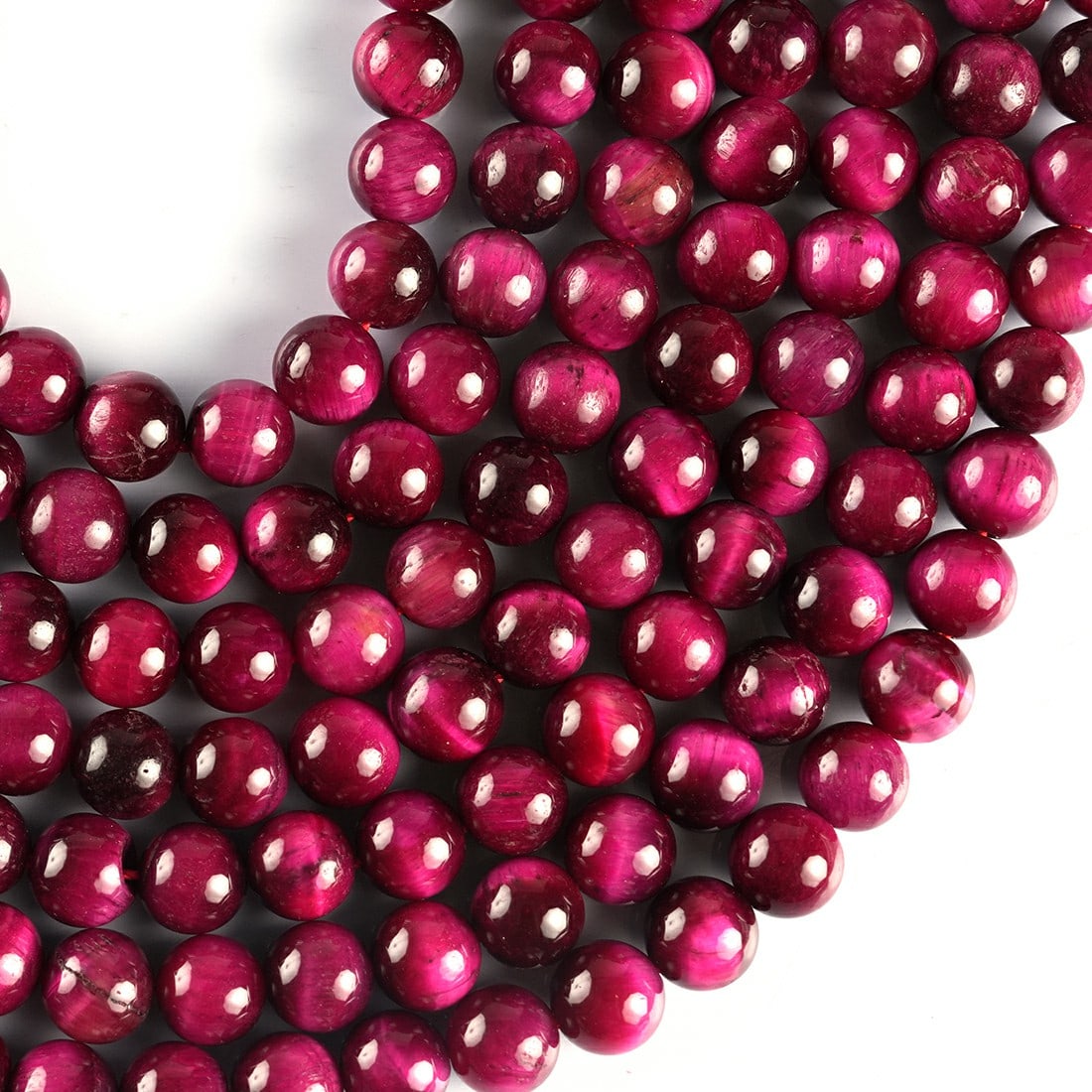 Pink Tiger's Eye Gemstone 8 MM Round Smooth Beads 10 Strand (1 of 6)