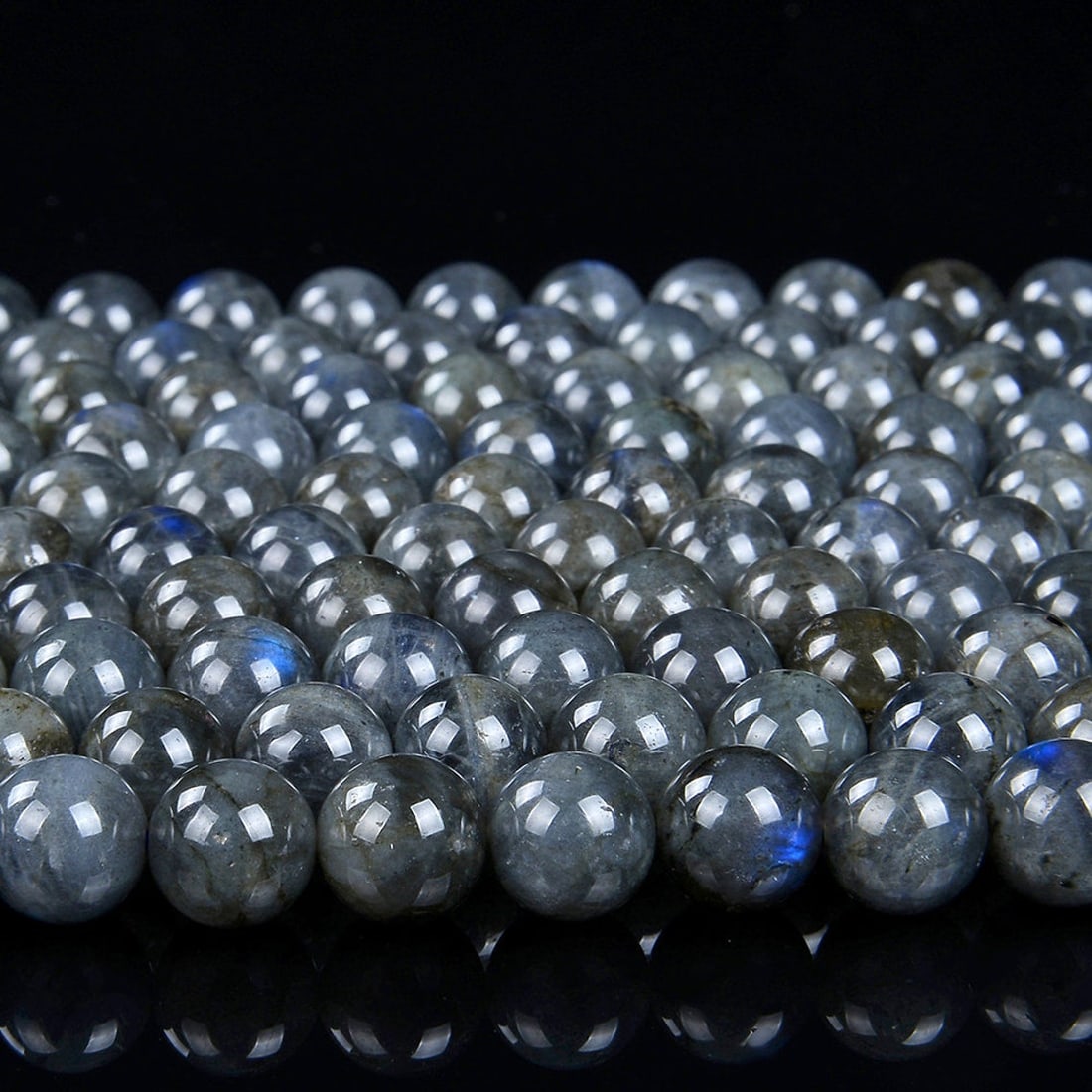 Natural Labradorite Gemstone 8 mm Round Smooth Plain Beads 5 Strand (1 of 3)