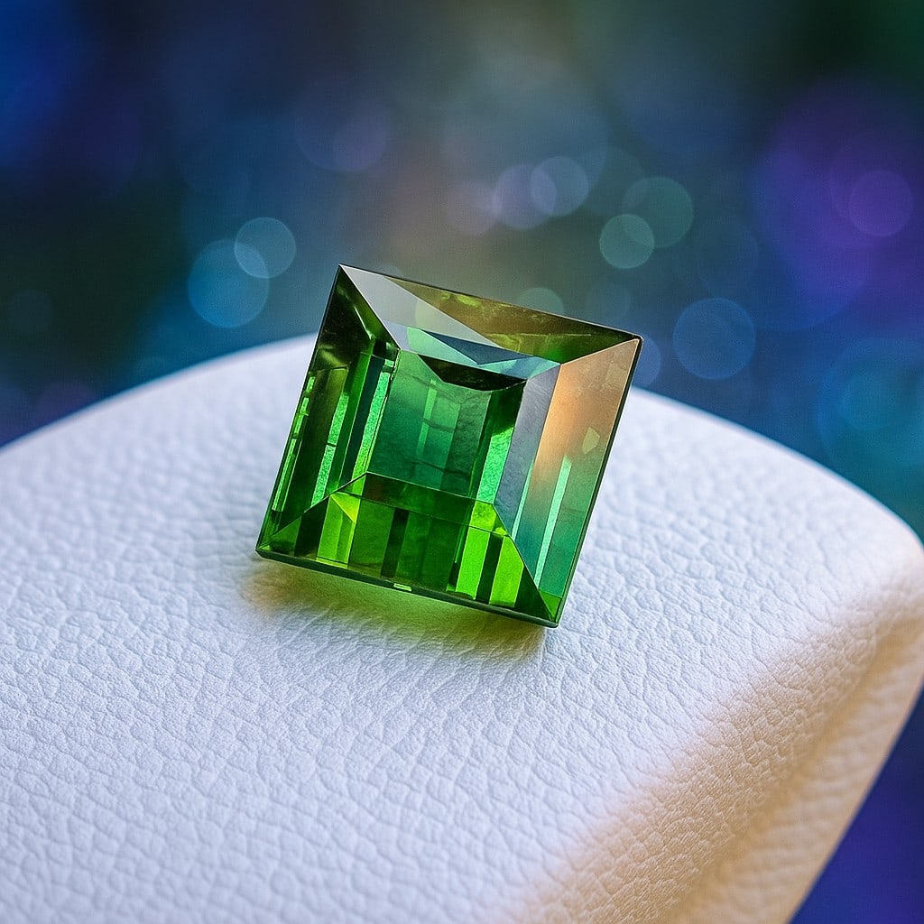 Natural Green Tourmaline Octagon Faceted Cut 4.9 Cts. Gemstone: Natural Green Tourmaline Octagon Faceted Cut 4.9 Cts. Gemstone Green Tourmaline Shape : Octagon Size : 8.5x8x7 MM Color : Green Type : Faceted Cut Quantity : 1 Piece Weight : </