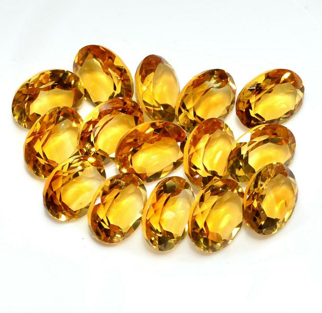 Citrine 9x7 MM Oval Faceted Cut 25 Pieces (1 of 4)