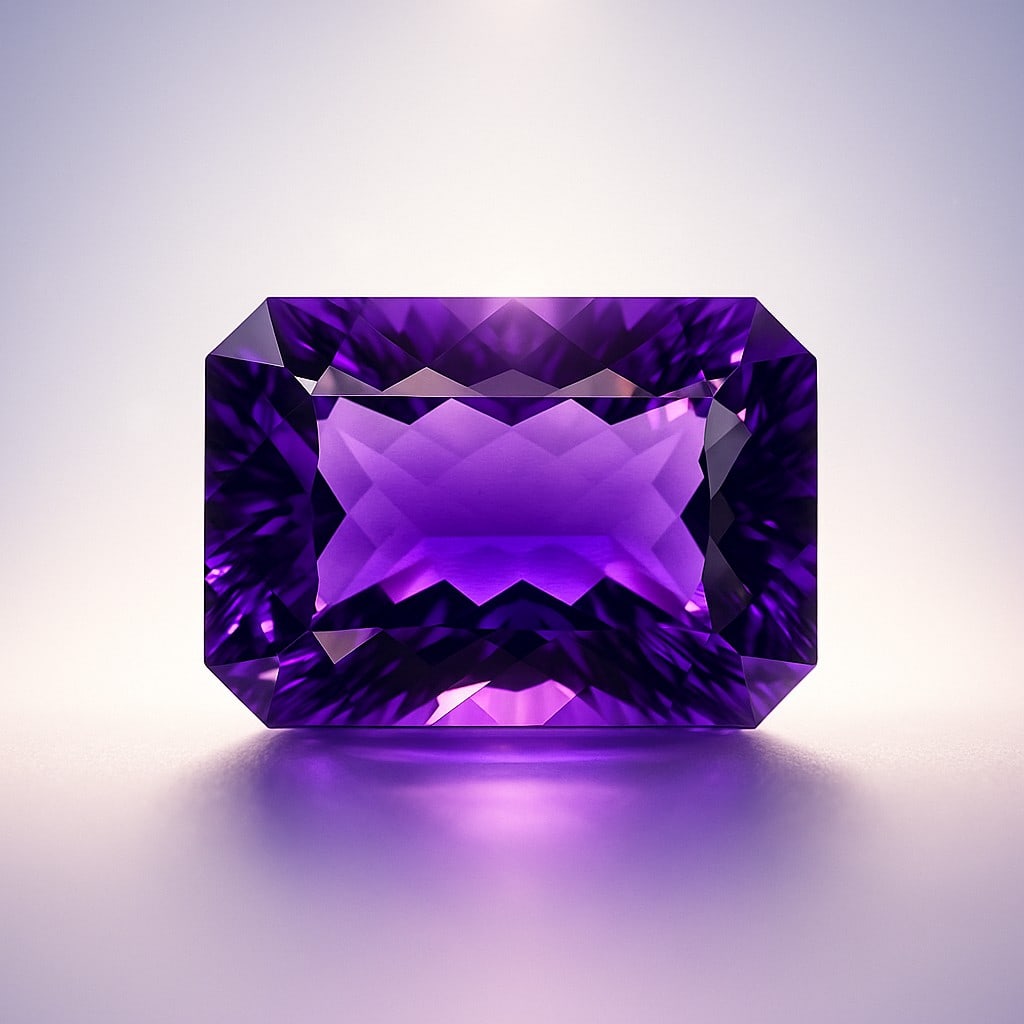 Natural Amethyst 13.5 Ct Octagon Cut Gemstone (1 of 5)