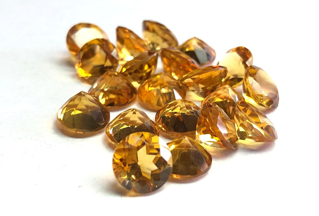 Citrine 6 MM Round Faceted Cut 25 Pieces (1 of 2)