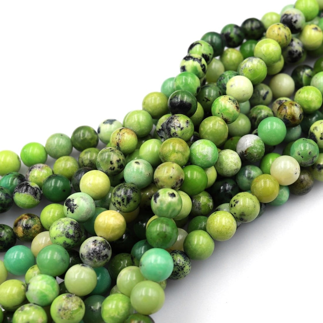 Natural Chrysoprase Gemstone 10 mm Round Smooth Plain Beads 10 Strand (1 of 6)