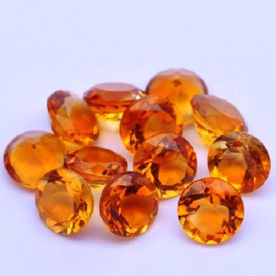 Citrine 8 MM Round Faceted Cut 20 Pieces (1 of 2)