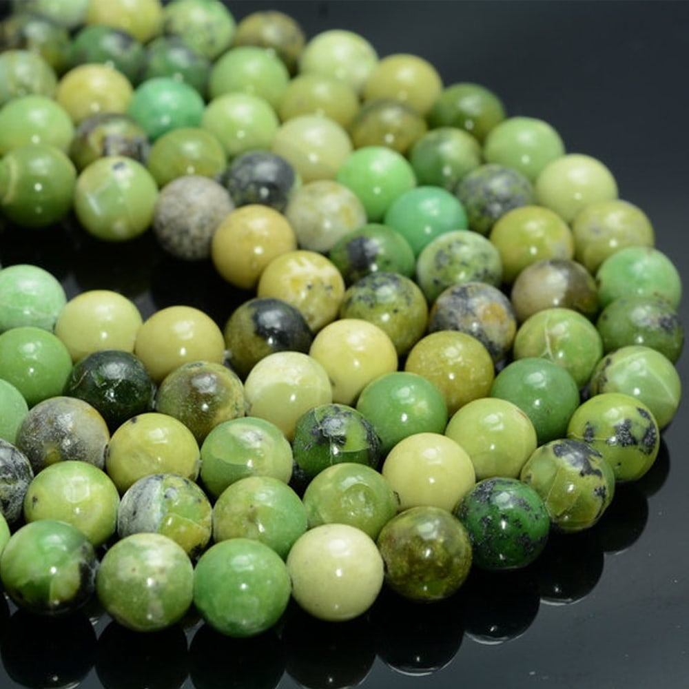 Natural Chrysoprase Gemstone 4 mm Round Smooth Plain Beads 10 Strand (1 of 4)