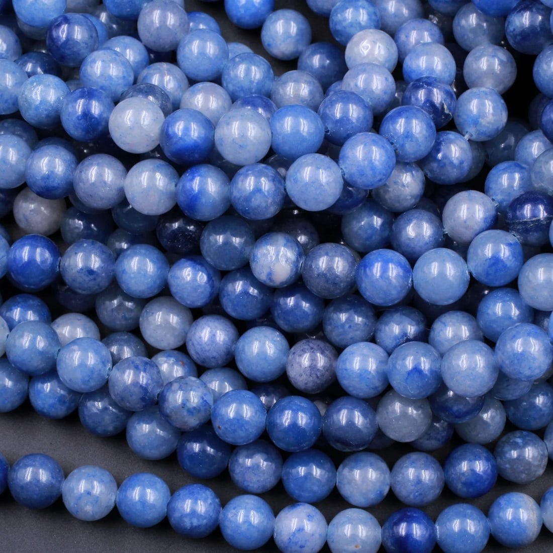 Natural Blue Aventurine Gemstone 6 mm Round Smooth Plain Beads 10 Strand: Natural Blue Aventurine Gemstone 6 mm Round Smooth Plain Beads 10 Strand Product Type : Loose Beads Strand Gemstone : Blue Aventurine Beads Shape : Round Smooth Plain Beads Size : 6 mm Quantit