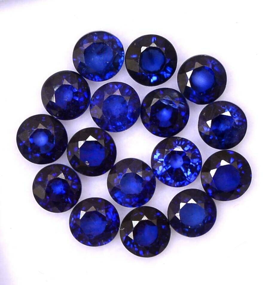 Blue Sapphire 6 MM Round Faceted Cut 15 Pieces: Natural Blue Sapphire 6 MM Round Faceted Cut 15 Pieces Gemstone : Blue Sapphire Shape : Round Size : 6 MM Color : Blue Type : Faceted Cut Quantity : 15 Pieces Weight :