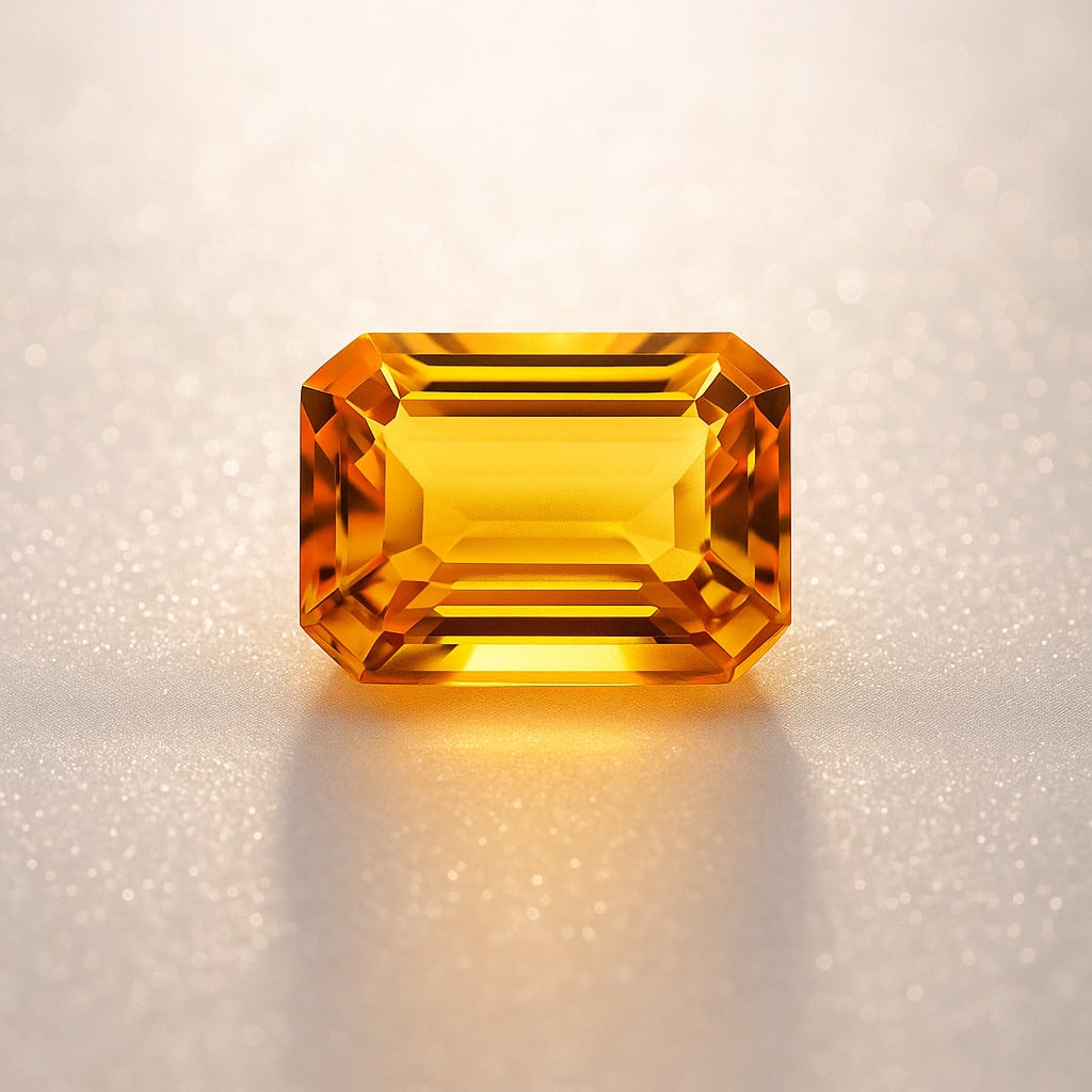 Natural Citrine 16.7 Ct Octagon Cut Gemstone (1 of 5)