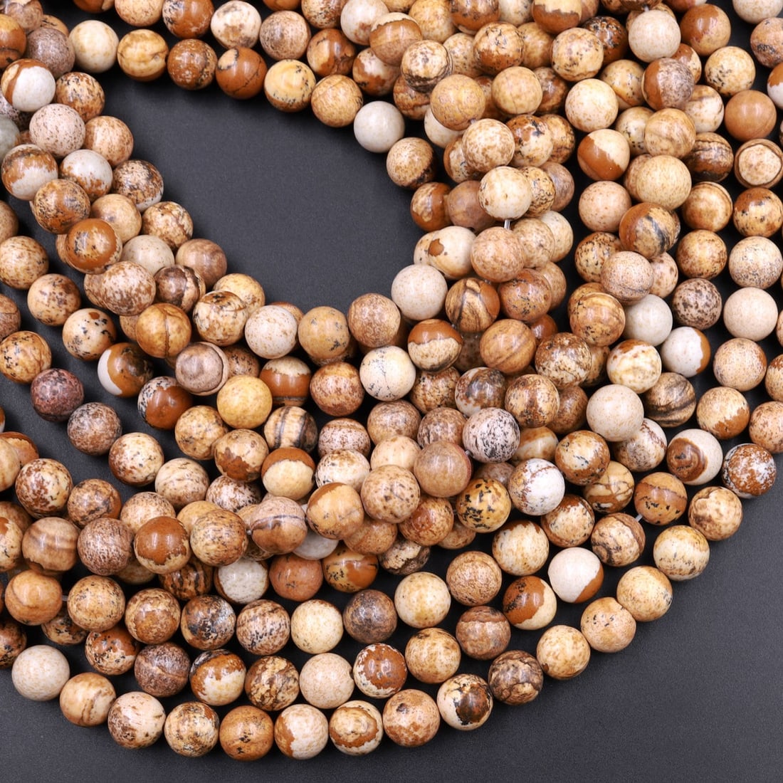 Natural Picture Jasper Gemstone 8 mm Round Smooth Plain Beads 10 Strand: Natural Picture Jasper Gemstone 8 mm Round Smooth Plain Beads 10 Strand Product Type : Loose Beads Strand Gemstone : Picture Jasper Beads Shape : Round Smooth Plain Beads Size : 8 mm Quantity