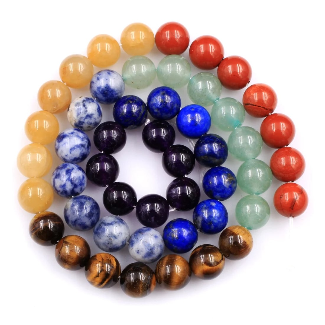 Natural Multi Gemstone Chakra Gemstone 10 mm Round Smooth Plain Beads 10 Strand: Natural Multi Gemstone Chakra Gemstone 10 mm Round Smooth Plain Beads 10 Strand Product Type : Loose Beads Strand Gemstone : Multi Gemstone Chakra Beads Shape : Round Smooth Plain Beads Size : 10 mm
