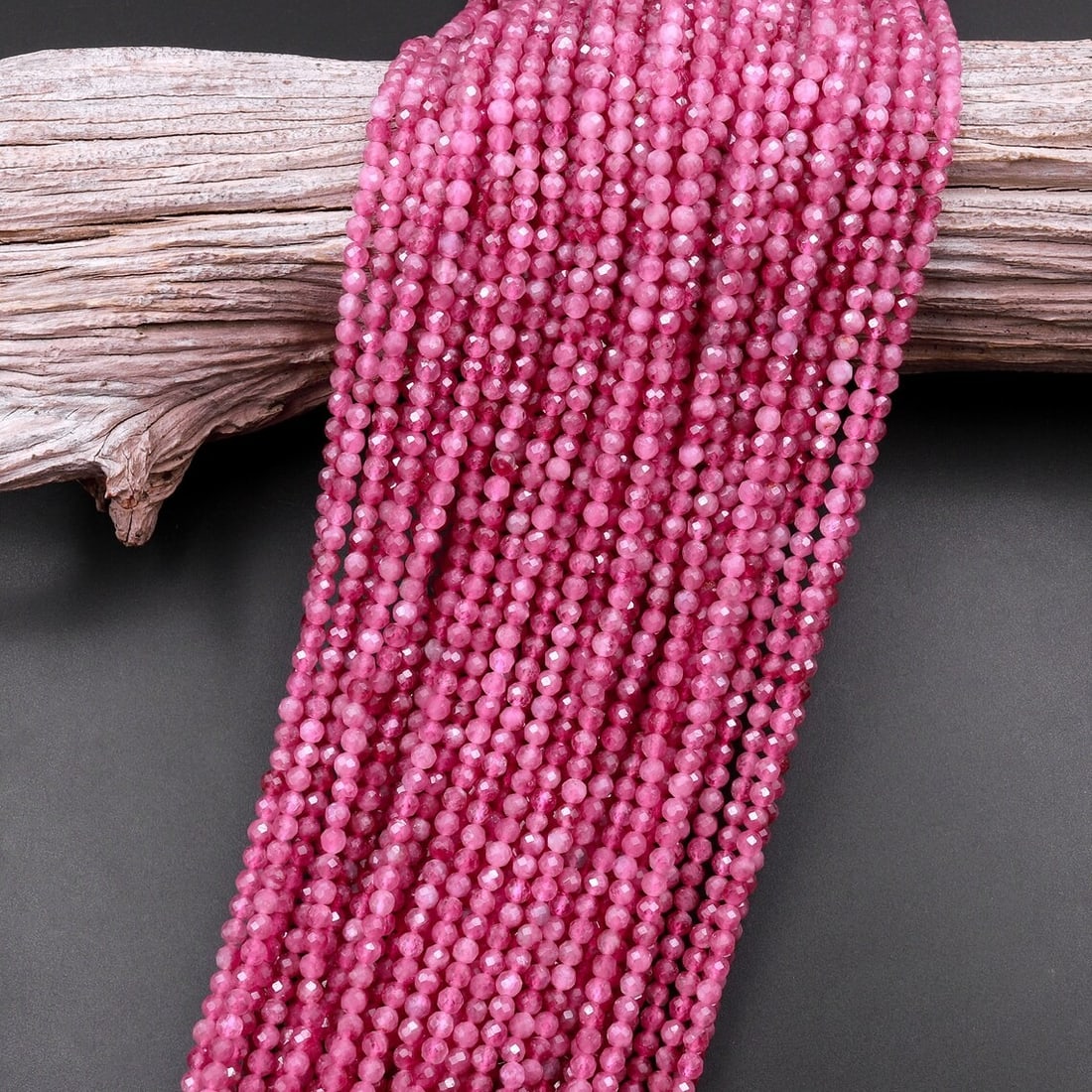 Natural Pink Tourmaline Gemstone 4 mm Round Micro Faceted Beads 10 Strand: Natural Pink Tourmaline Gemstone 4 mm Round Micro Faceted Beads 10 Strand Product Type : Loose Beads Strand Gemstone : Pink Tourmaline Beads Shape : Round Micro Faceted Beads Size : 4 mm Quant