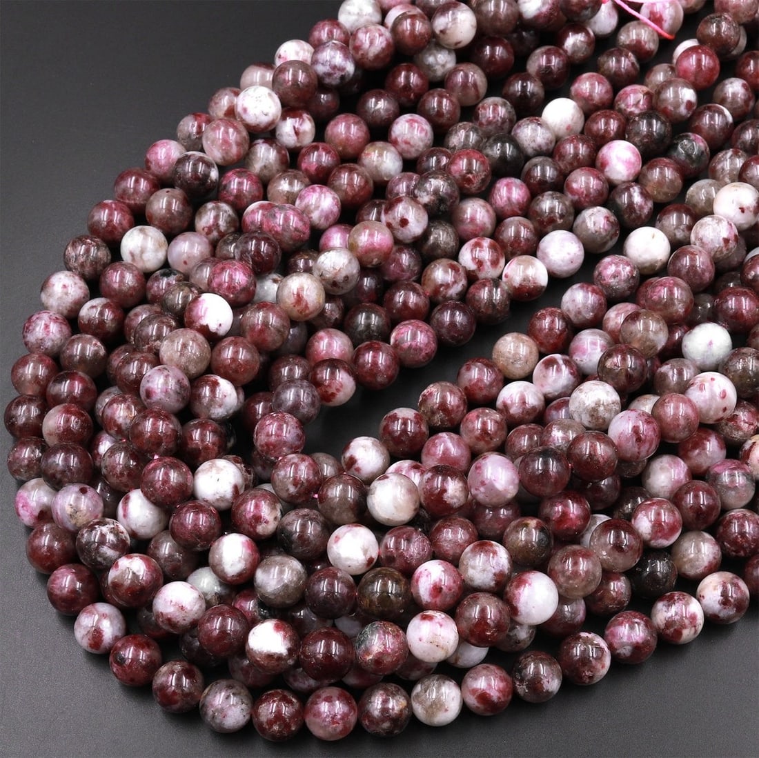 Natural Pink Tourmaline Gemstone 4 mm Round Smooth Plain Beads 10 Strand (1 of 6)