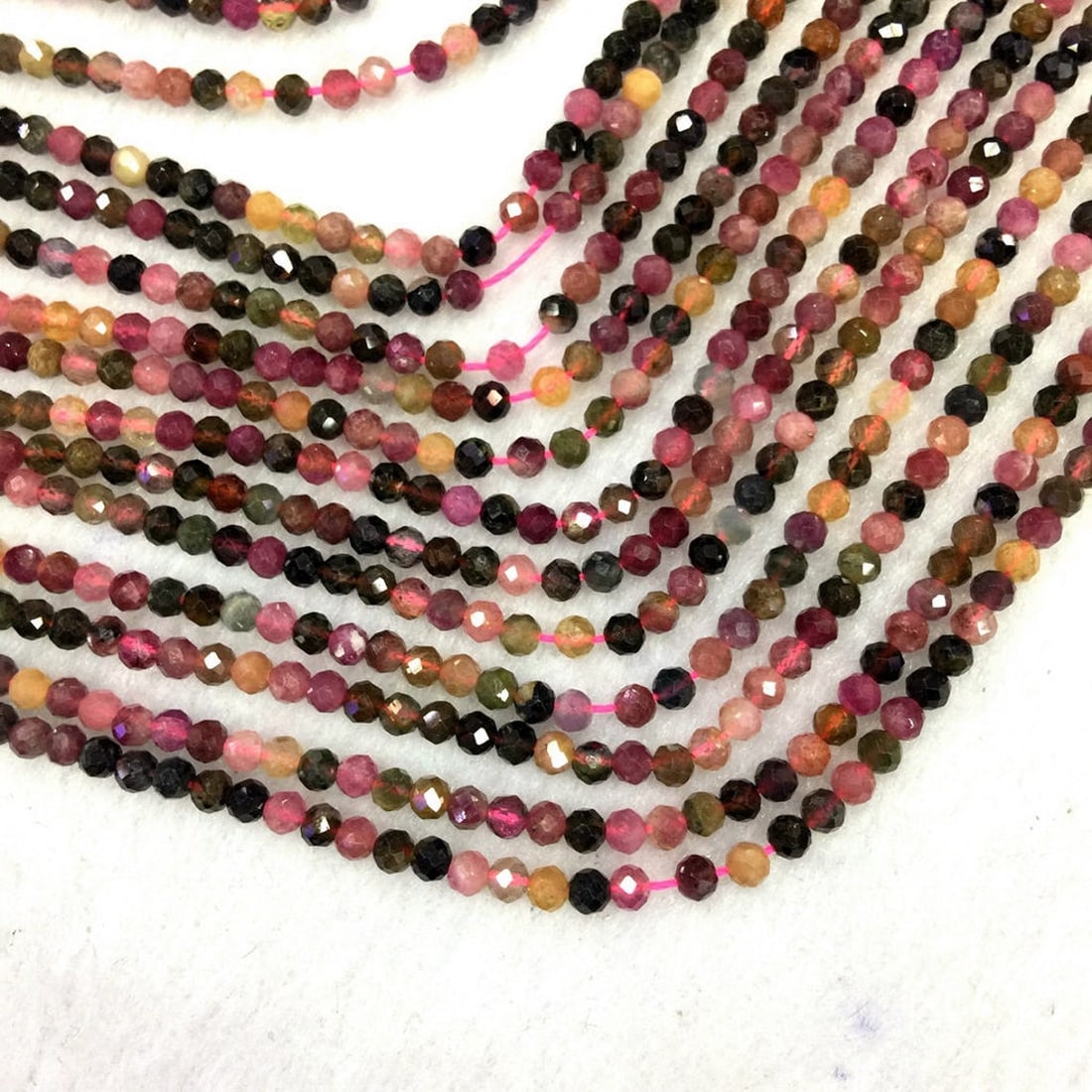 Natural Multi Tourmaline Gemstone 2 MM Round Faceted Cut Beads 10 Strand: Natural Multi Tourmaline Gemstone 2 MM Micro Round Faceted Cut Beads Rondelle 10 Strand 15.5 Inches Each Product Type : Loose Beads Strand Gemstone : Multi Tourmaline Beads Shape : Round Faceted Cut B