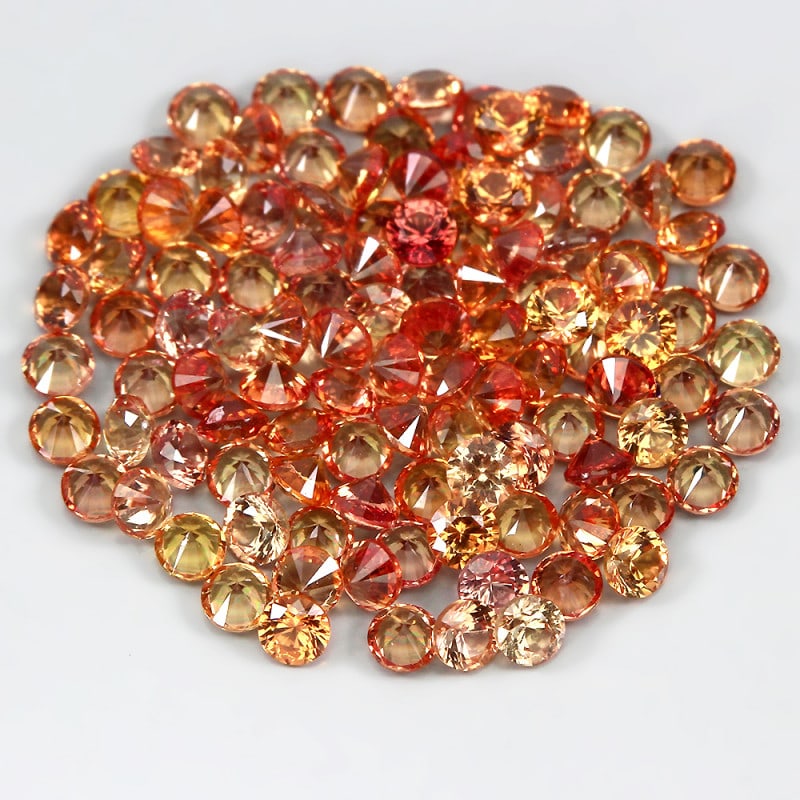 Multi Sapphire 2 MM Round Diamond Cut 200 Pieces (1 of 3)