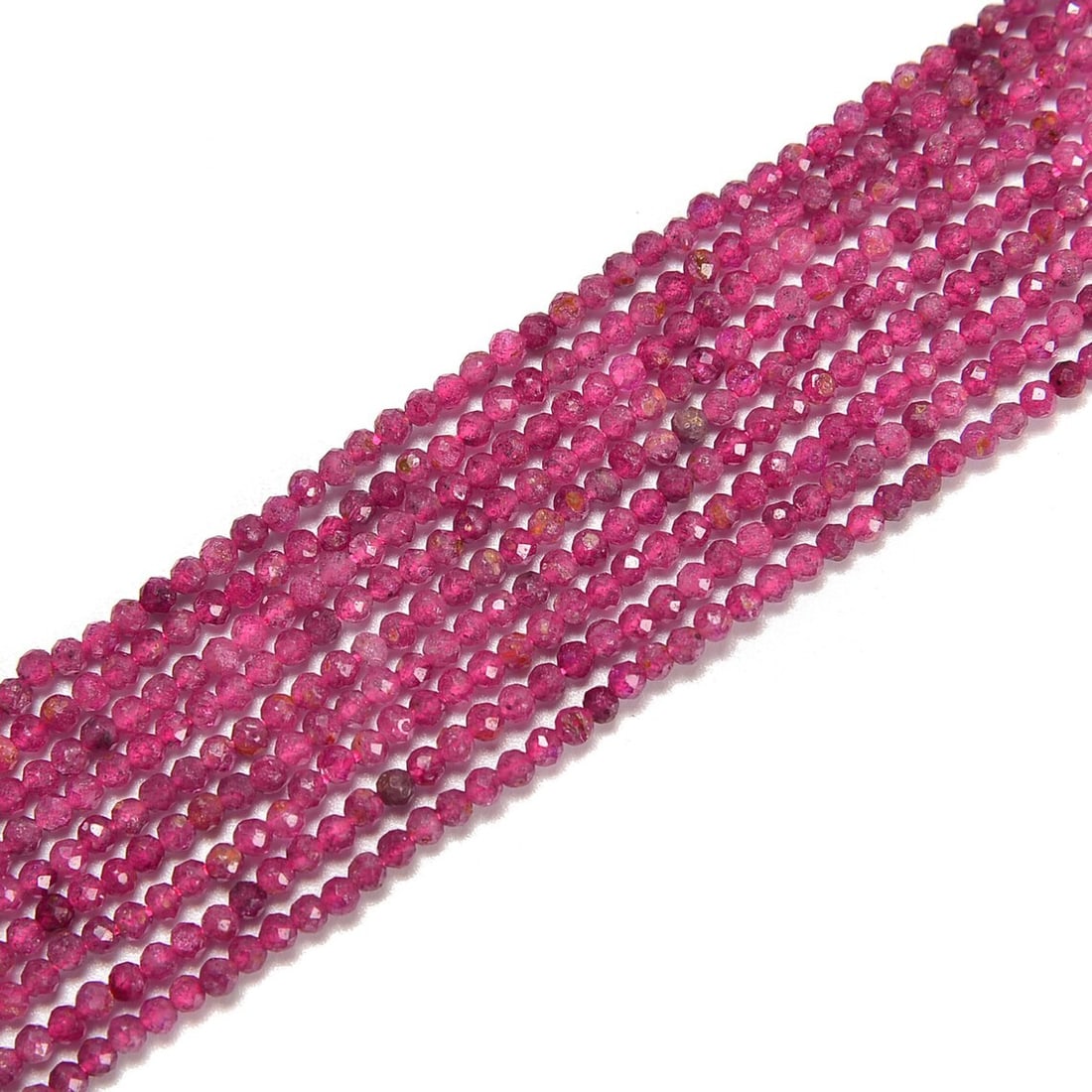 Natural Ruby Gemstone 2 mm Round Micro Faceted Beads 10 Strand: Natural Ruby Gemstone 2 mm Round Micro Faceted Beads 10 Strand Product Type : Loose Beads Strand Gemstone : Ruby Beads Shape : Round Micro Faceted Beads Size : 2 mm Quantity : 10 Lines Str