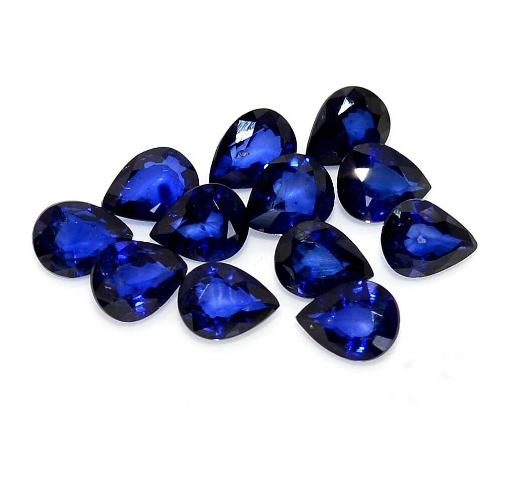 Blue Sapphire 5x4 MM Pear Faceted Cut 50 Pieces: Natural Blue Sapphire 5x4 MM Pear Faceted Cut 50 Pieces Gemstone : Blue Sapphire Shape : Pear Size : 5x4 MM Color : Blue Type : Faceted Cut Quantity : 50 Pieces Weight : </