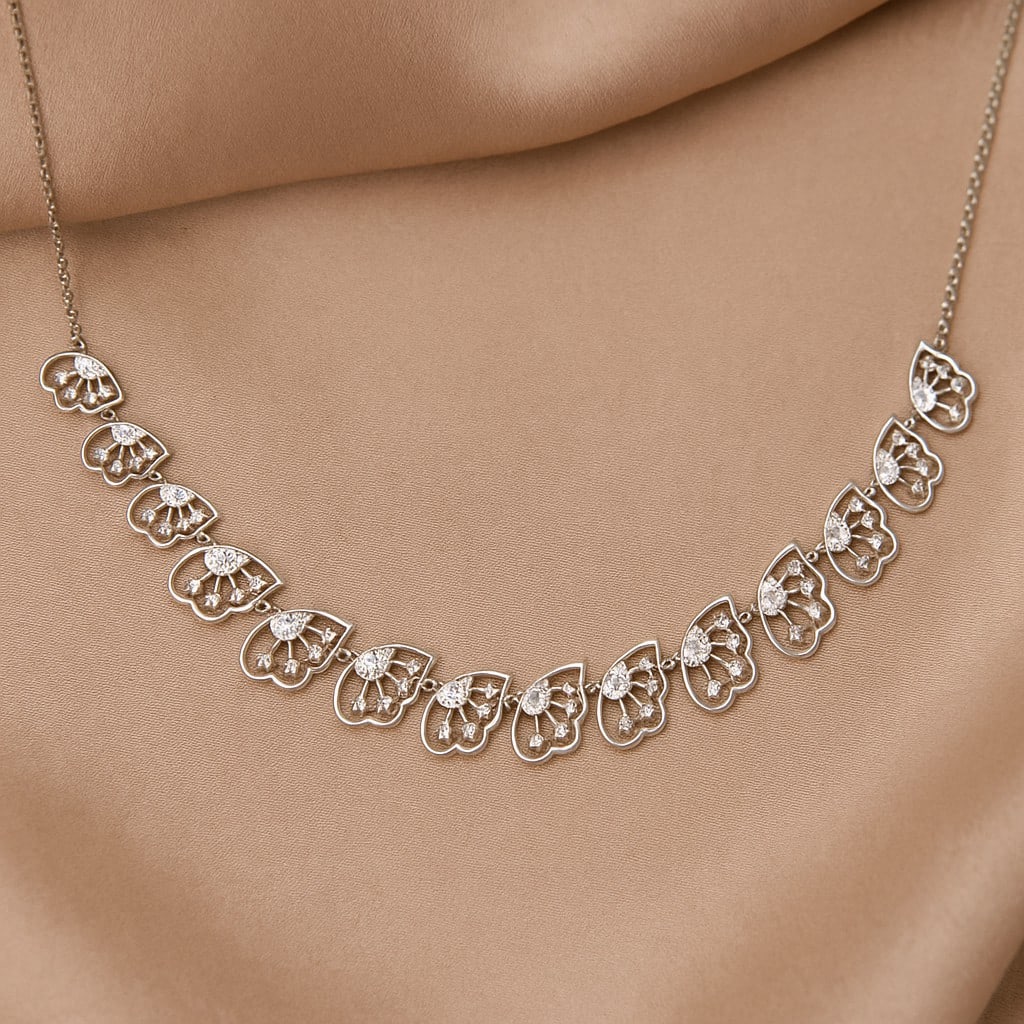 Lab Grown Diamond 92.5 Sterling Silver Necklace: Lab Grown Diamond 92.5 Sterling Silver Necklace Gemstone Shape : Pear Gemstone Size : 6x4 MM Gemstone Quantity : 1 Piece Diamond Type : Lab Grown Diamond Shape : Round Diamond Color : D-E