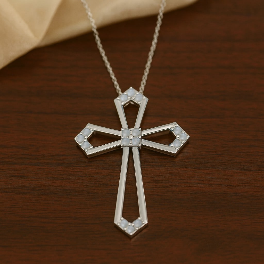 Natural Moonstone Gemstone 92.5 Sterling Silver Pendant with Chain: Natural Moonstone Gemstone 92.5 Sterling Silver Pendant with Chain Gemstone Shape : Round Gemstone Size : 1.1 MM, 1 MM Gemstone Quantity : 4 Pieces, 12 Pieces Metal : Silver Metal Purity : 92.5 Sterli