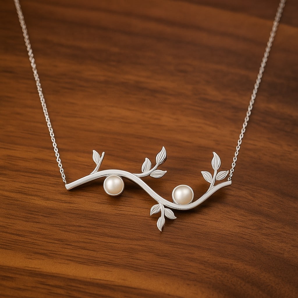 Natural Pearl Gemstone 92.5 Sterling Silver Necklace: Natural Pearl Gemstone 92.5 Sterling Silver Necklace Gemstone Shape : Round Gemstone Size : 4 MM Gemstone Quantity : 2 Pieces Metal : Silver Metal Purity : 92.5 Sterling Silver Pendant Length :