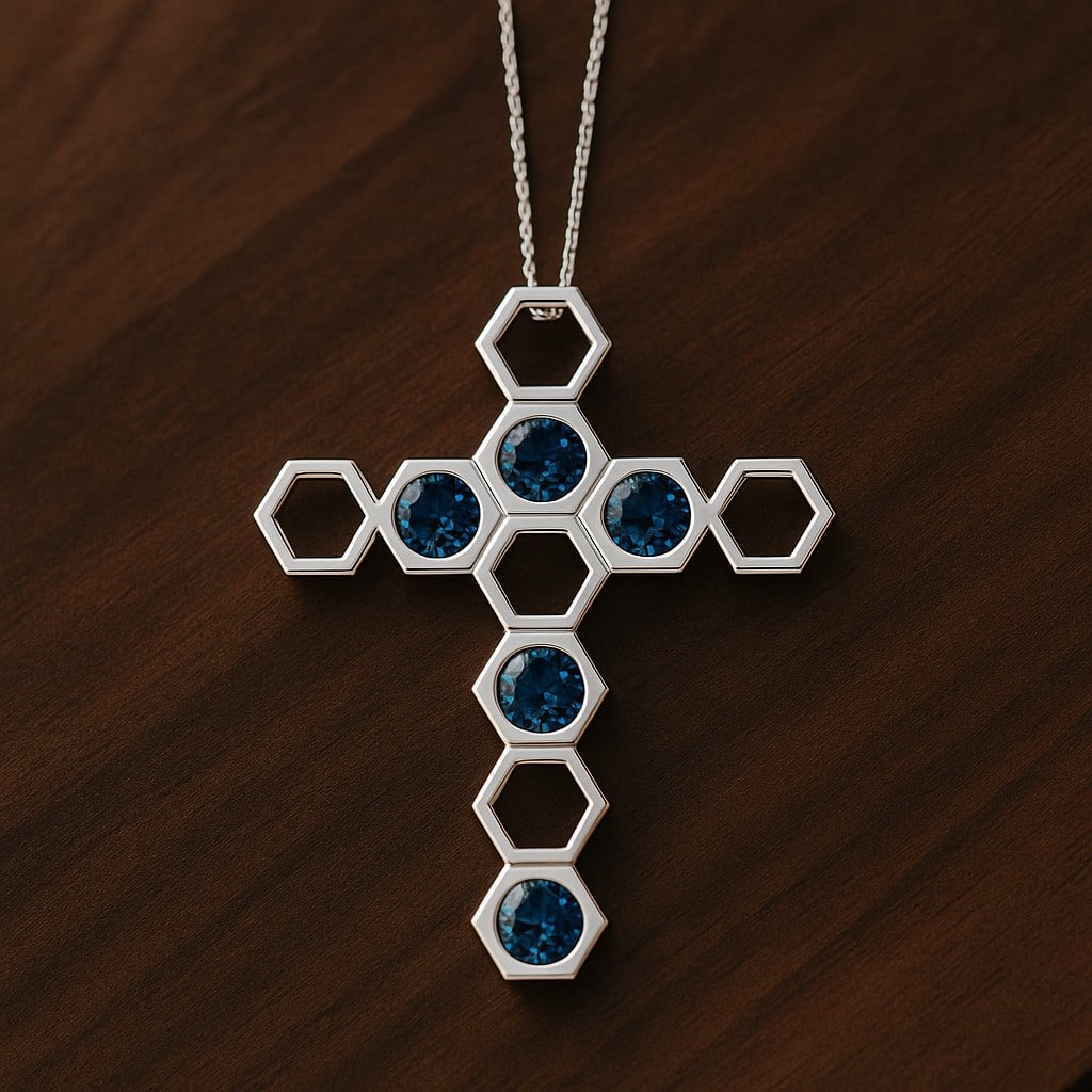 Natural London Blue Topaz Gemstone 92.5 Sterling Silver Pendant with Chain: Natural London Blue Topaz Gemstone 92.5 Sterling Silver Pendant with Chain Gemstone Shape : Round Gemstone Size : 3 MM Gemstone Quantity : 5 Pieces Metal : Silver Metal Purity : 92.5 Sterling Silver</