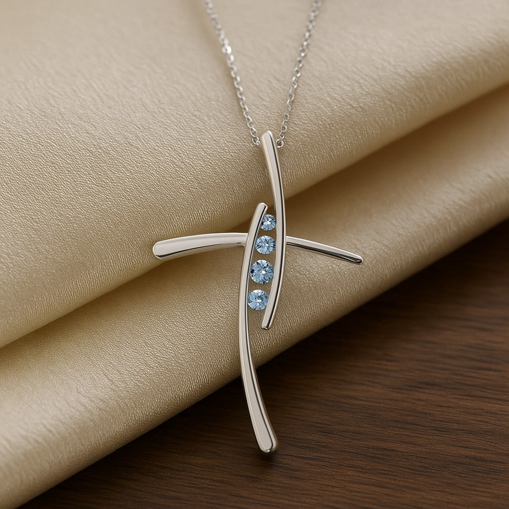 Natural Aquamarine Gemstone 92.5 Sterling Silver Pendant with Chain: Natural Aquamarine Gemstone 92.5 Sterling Silver Pendant with Chain Gemstone Shape : Round Gemstone Size : 2.7 MM, 2.4 MM, 1.8 MM Gemstone Quantity : 5 Pieces Metal : Silver Metal Purity : 92.5 Sterli