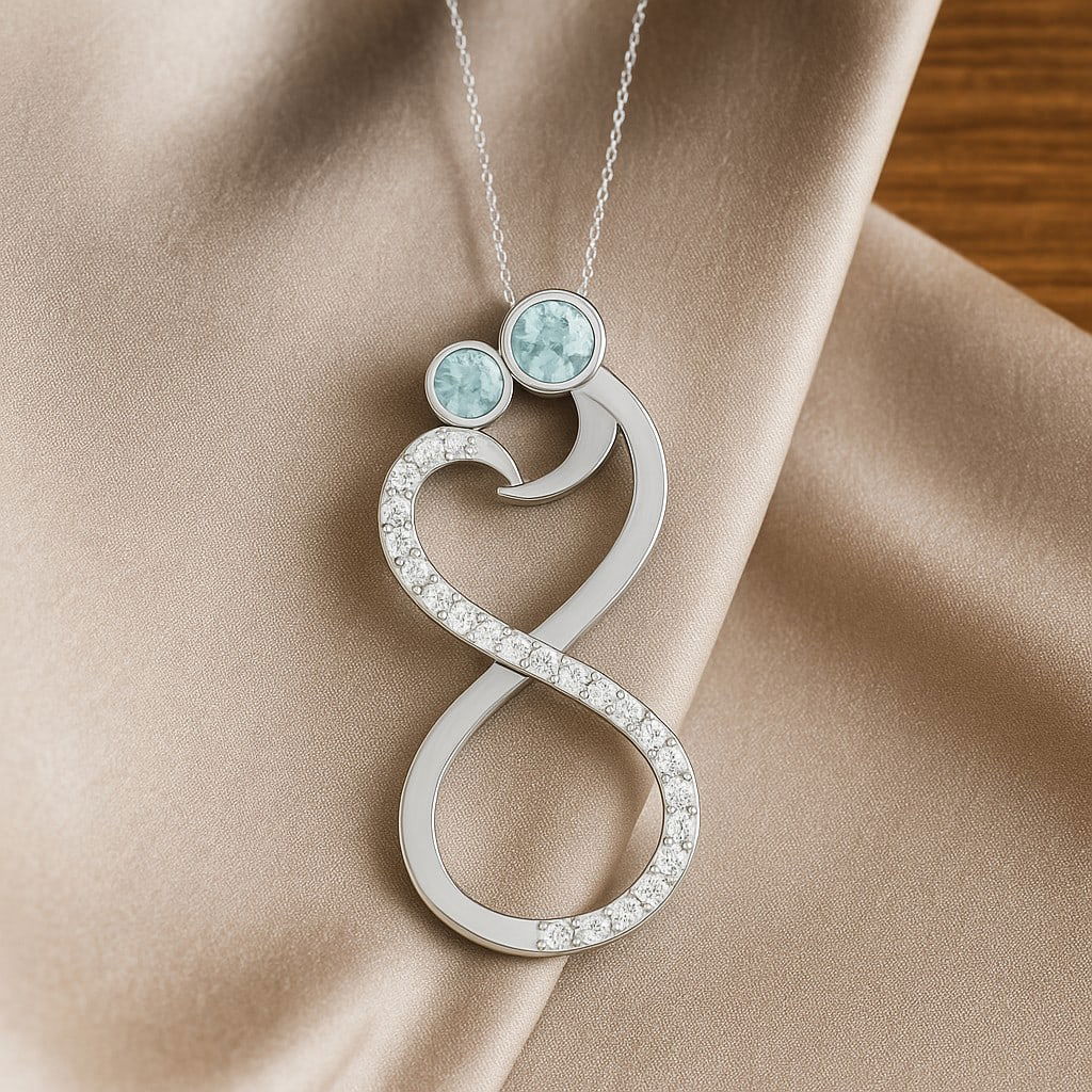 Natural Aquamarine & Diamond 92.5 Sterling Silver Pendant with Chain: Natural Aquamarine & Diamond 92.5 Sterling Silver Pendant with Chain Gemstone Shape : Round Gemstone Size : 3.2 MM, 2.8 MM Gemstone Quantity : 2 Pieces Diamond Type : Lab Grown Diamond Shape : Round</