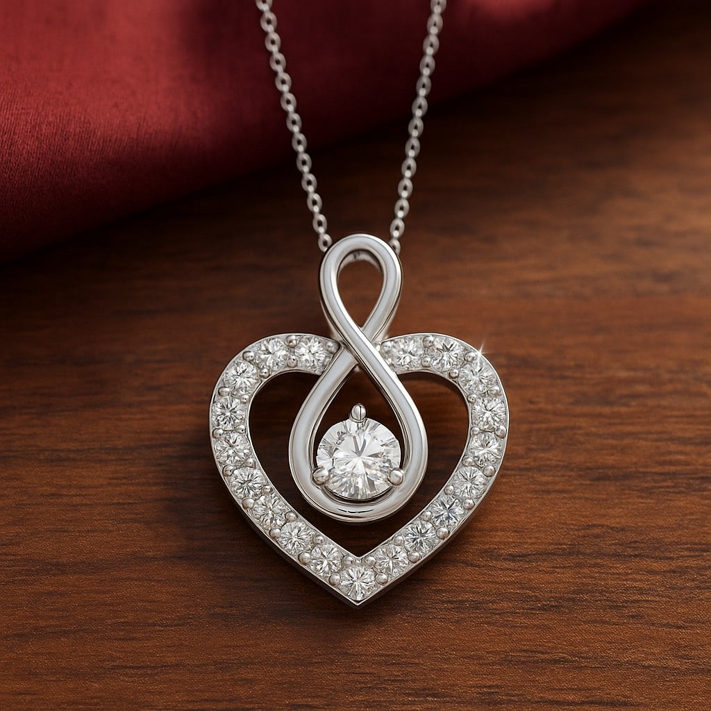 Lab Grown Diamond 92.5 Sterling Silver Pendant with Chain: Lab Grown Diamond 92.5 Sterling Silver Pendant with Chain Gemstone Shape : Round Gemstone Size : 3.5 MM Gemstone Quantity : 1 Piece Diamond Type : Lab Grown Diamond Shape : Round Diamond Color