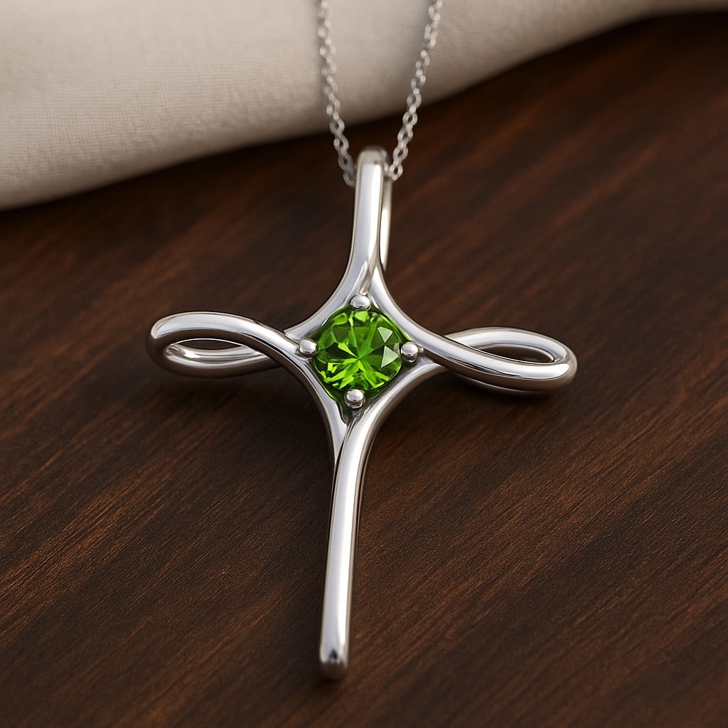 Natural Peridot Gemstone 92.5 Sterling Silver Pendant with Chain: Natural Peridot Gemstone 92.5 Sterling Silver Pendant with Chain Gemstone Shape : Round Gemstone Size : 4 MM Gemstone Quantity : 1 Piece Metal : Silver Metal Purity : 92.5 Sterling Silver Penda