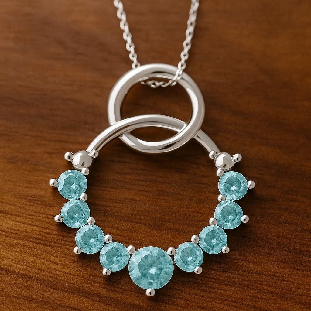Natural Aquamarine Gemstone 92.5 Sterling Silver Pendant with Chain: Natural Aquamarine Gemstone 92.5 Sterling Silver Pendant with Chain Gemstone Shape : Round Gemstone Size : 3 MM, 2.5 MM Gemstone Quantity : 9 Pieces Metal : Silver Metal Purity : 92.5 Sterling Silver<