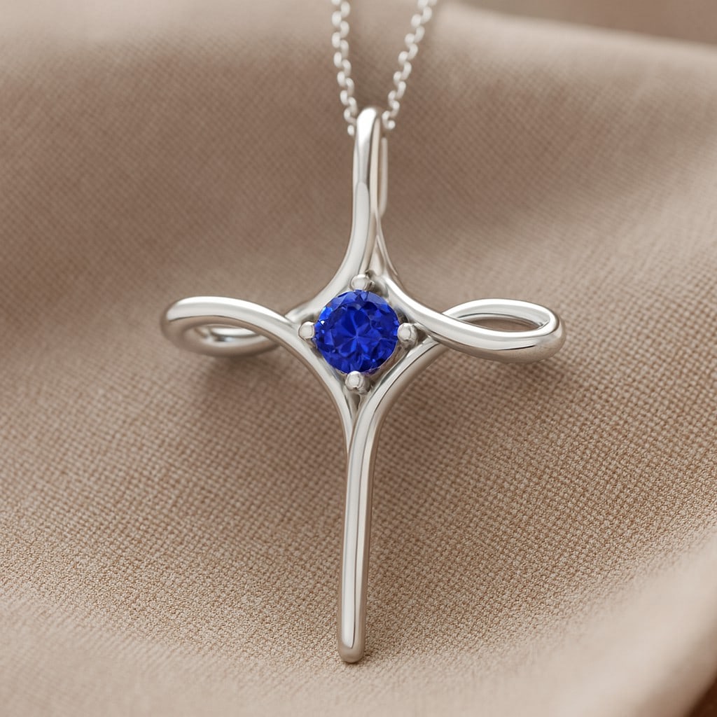 Natural Tanzanite Gemstone 92.5 Sterling Silver Pendant with Chain: Natural Tanzanite Gemstone 92.5 Sterling Silver Pendant with Chain Gemstone Shape : Round Gemstone Size : 4 MM Gemstone Quantity : 1 Piece Metal : Silver Metal Purity : 92.5 Sterling Silver Pen