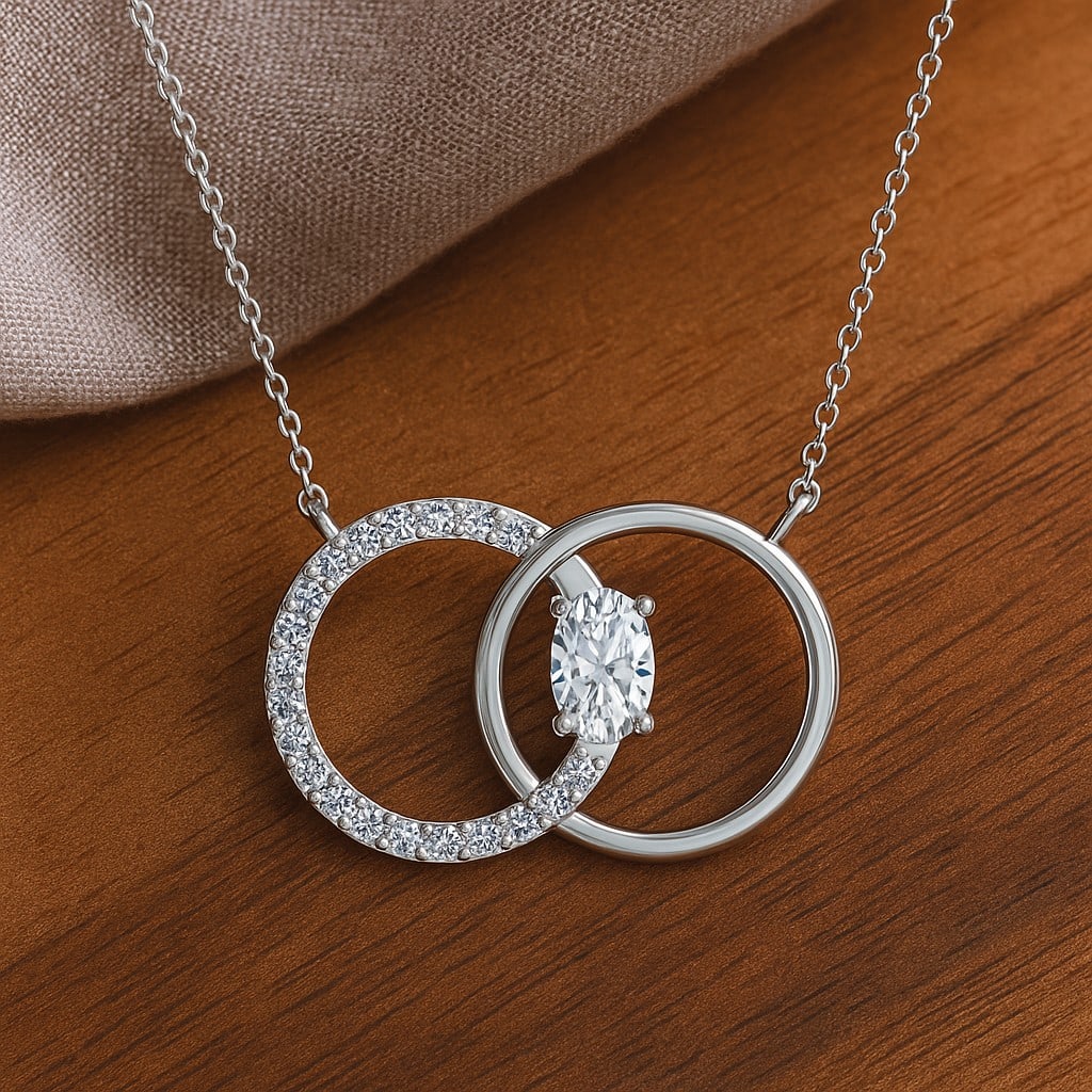 Lab Grown Diamond 92.5 Sterling Silver Pendant with Chain: Lab Grown Diamond 92.5 Sterling Silver Pendant with Chain Gemstone Shape : Oval Gemstone Size : 6x4 MM Gemstone Quantity : 1 Piece Diamond Type : Lab Grown Diamond Shape : Round Diamond Color :